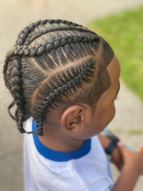 Black Kids Hairstyles @indyyya Boys Cornrow Hairstyles Kids, Black Kids Braids, Kids Braids Hairstyles, Freestyle Braids, Boys Braids, Boy Braid Styles, Black Boy Hairstyles, Boy Braids