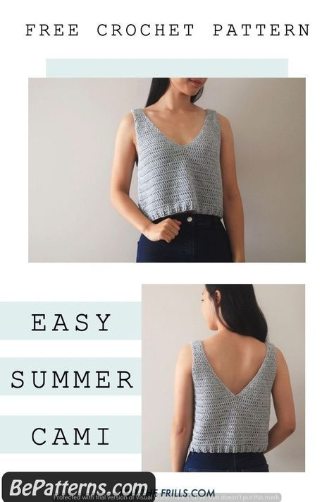 Summer Crochet Ideas, Tank Top Free Pattern, Chic Crochet Top, Crochet Tank Top Pattern, Crochet Tank Top Free, Diy Outfits, Gilet Crochet, Tank Top Pattern, Crochet Crop Top Pattern