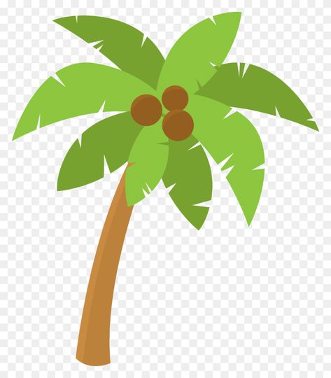 Cartoon Palm Tree Drawing, Topper Dino, Palm Tree Clip Art, Cartoon Palm Tree, Leaves Clip Art, Green Floral Decor, Dandelion Drawing, Palm Tree Drawing, Botany Illustration