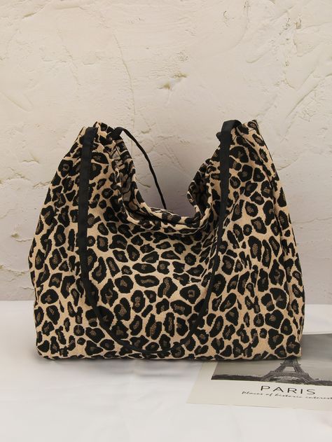 Khaki Tote Bag, Printed Leather Bag, Minimalist Tote Bag, Stylish Luggage, Leopard Tote, Leopard Bag, Bags Style, Angela Lansbury, Brown Tote