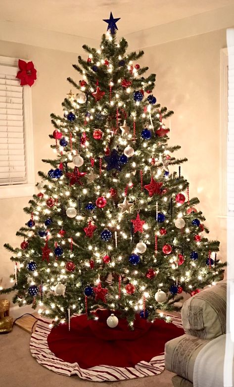 christmas tree inspo blue -christmas tree inspo red and gold