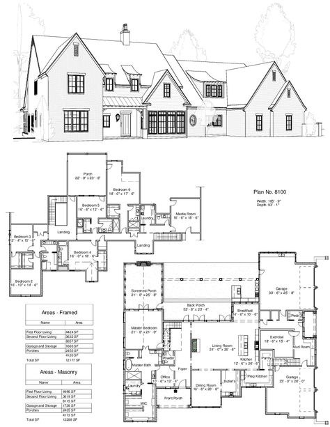 Love prep kitchen and pantries-interesting split garage-Plan #8100 | Design Studio New American House Plans, Medicine Drawer, Countertops Wood, American House Plans, Beach House Plans, Garage Plan, American House, Prep Kitchen, Dream House Rooms