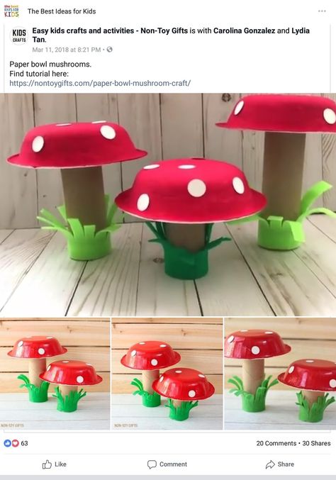 Girls Camp Decorations, Smurfs Party Decorations, Tinkerbell Party Theme, Smurfs Party, Willy Wonka Party, Alice In Wonderland Tea Party Birthday, Fairytale Decor, Mushroom Crafts, Non Toy Gifts