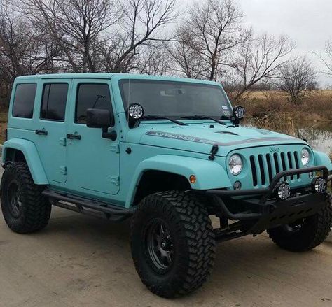 Tiffany Blue Jeep Blue Jeep Wrangler, Auto Jeep, Jeep Baby, Jeep Photos, Blue Jeep, Wrangler Jeep, Car Wheels Rims, Dream Cars Jeep, Custom Jeep