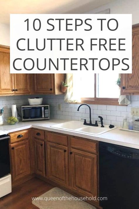 Counter Top Microwave Placement, Where To Put Microwave In Kitchen Countertops, Microwave Small Kitchen Counter Space, Microwave On Kitchen Counter, Cluttered Kitchen Countertops, Microwave On Kitchen Countertop, Minimal Countertop Decor, Gap Between Counter And Wall, Clean Counters Kitchens