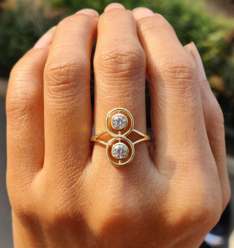 Mothers Ring Stackable, Music Rings, Stone Ring Design, Two Stone Ring, Open Cuff Ring, Heirloom Rings, Mother Rings, Chevron Ring, Infinity Ring