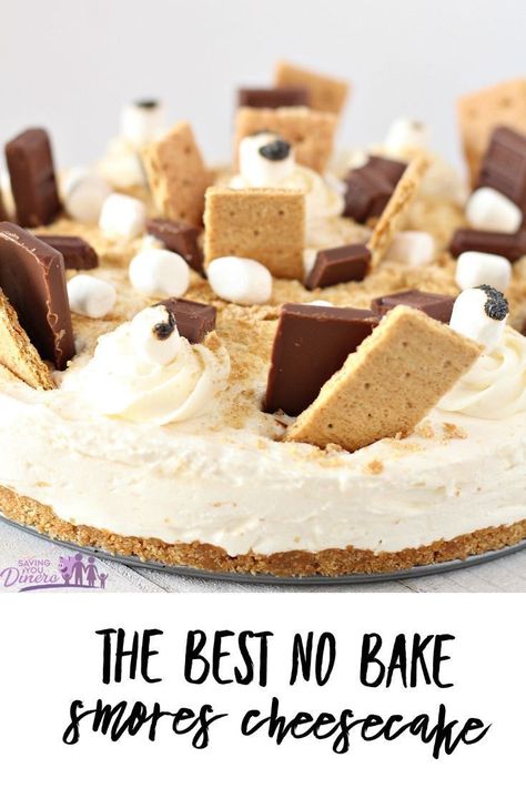 Smores Cheesecake, Dessert Smores, Baked Smores, Baked Cheesecake Recipe, Bake Recipes, Bake Cheesecake, Favorite Dessert, Bake Desserts, S'mores