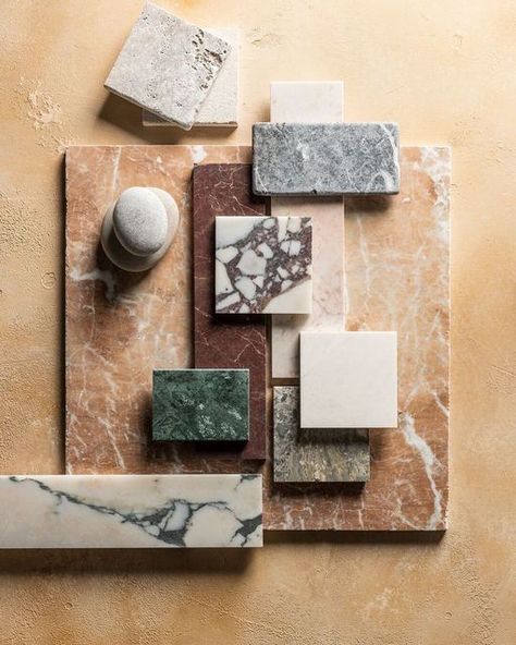 Tile Flat Lay, Dark Travertine, Stone Aesthetic, Tumbled Marble Tile, Marble Aesthetic, Viola Marble, Mandarin Stone, Arabescato Marble, Quartz Worktops