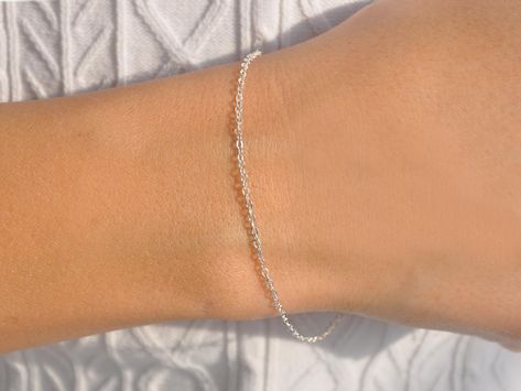 Excited to share the latest addition to my #etsy shop: Silver Chain Bracelet | Silver Plated or Sterling Silver Bracelet, Dainty Bracelet, Basic Chain Silver Bracelet, Minimalist Simple Bracelet https://etsy.me/3LBIbU2 #bracelet #jewelry Hand Bracelet, Simple Bracelets, Rose Gold Chain, Snap Jewelry, Silver Chain Bracelet, Dainty Bracelets, Gold Bracelet Chain, Bracelet Silver, Steel Jewelry