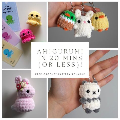 Tiny Crochet Plushies, Crochet Tiny Animals, Small Crochet Amigurumi Free Pattern, Tiny Amigurumi Free Pattern, Small Amigurumi Free Pattern, Bird Amigurumi Free Pattern, Amigurumi Keychain Free Pattern, Small Crochet Animals, Tiny Plushies