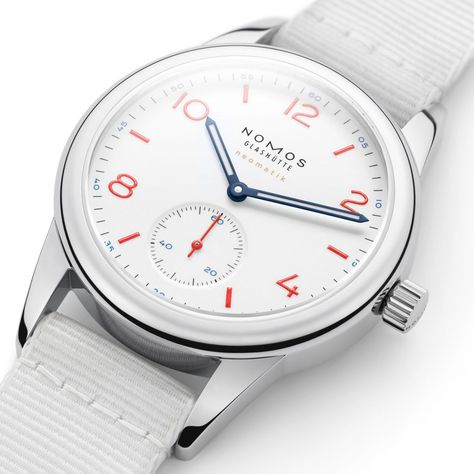 Nomos Club, Nomos Watch, Lux Watches, White Watches For Men, Breitling Bentley, Seiko Mod, Affordable Watches, Automatic Watches For Men, Mens Fashion Casual Outfits