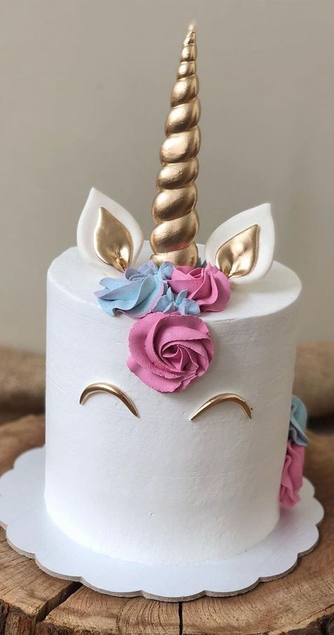 5. Simple Unicorn Cake These days, celebration cakes are all about unique designs and attractive decorations. When it comes to little girl’s party. The unicorn... Simple Unicorn Birthday Cake, Unicorn Simple Cake, Unique Unicorn Cake Design, Unicorn Cakes For Girls Birthday, Simple Unicorn Cake Design, Simple Unicorn Cake, Unicorn Birthday Cake Ideas, Birthday Cake Crown, Unicorn Cake Design