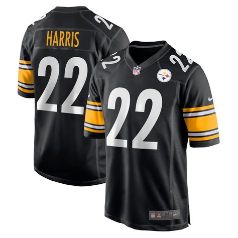 Celebrate your undying Pittsburgh Steelers fandom with this Najee Harris 2021 NFL Draft First Round Pick Game Jersey from Nike. Get ready to welcome the newest members of your team with this stylish gear. It features high-quality Pittsburgh Steelers graphics that even your favorite players would approve of! Pittsburgh Steelers Players, Steelers Jersey, James Harrison, Steelers Fan, Nike Jersey, Team Games, Game Jersey, Sports Uniforms, Nfl Draft