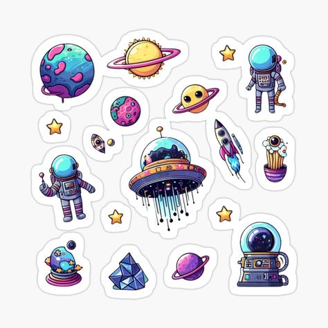 Get my art printed on awesome products. Support me at Redbubble #RBandME: https://www.redbubble.com/i/sticker/Galaxy-sticker-pack-by-Rofaida-Ayman/156597813.EJUG5?asc=u Galaxy Stickers Printable, Space Person, Galaxy Stickers, Stickers Printable, Sticker Pack, Printable Stickers, Stickers Packs, Awesome Products, Magnets