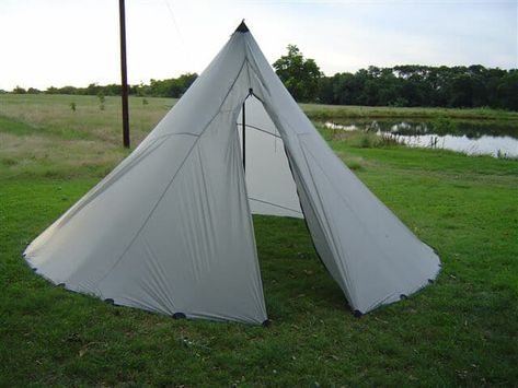 One Pole Tyvek Tipi: | | The Ultralight Hiker Hot Tent, Diy Survival, Ultralight Tent, Bike Packing, Diy Tent, Camping Diy, Tee Pee, Survival Items, Camping Stuff