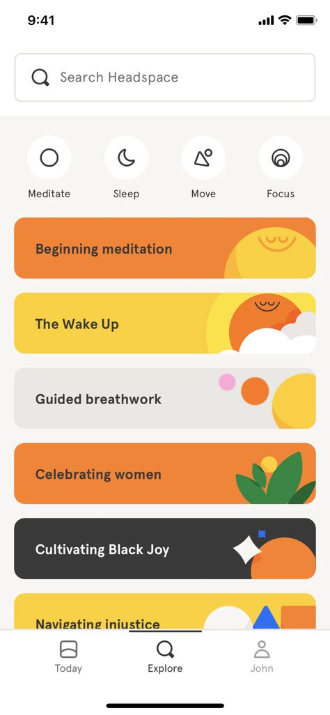 Headspace iOS | Mobbin Headspace App, Calm App, Ui Ux Design Inspiration, Ux Research, App Interface Design, Meditation Apps, Ux Design Inspiration, Logo Brand Identity, App Interface