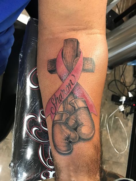 Daughter Of A Fighter Tattoo, Purple Ribbon Tattoos, Grandparents Tattoo, Pink Ribbon Tattoos, Grandma Tattoos, Pilot Quotes, Survivor Tattoo, Awareness Tattoo, Christ Tattoo