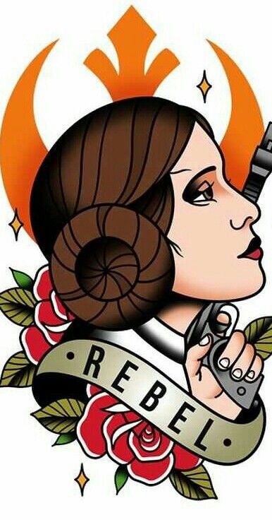 PRINCESS LEIA School Tattoo Ideas, Tattoos Infinity, History Tattoos, Star Wars Princess, Meaningful Tattoo, Star Wars Love, Star Wars Facts, Tattoos Skull, Star Wars Tattoo