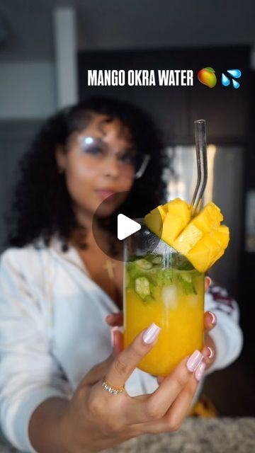 thee multifaceted mogul ✭ on Instagram: "MANGO OKRA WATER 🥭 Benefits include: 

NAILS: @pinkfridaynails “jvicedsue” for discount 

- Improving Digestion 
- Supporting Weight Loss 
- Libido-enhancing properties" Okra Water Recipe, Okra Water Benefits For Women, Okra Water Benefits, Okra Water, Improving Digestion, Boo Thang, Water Benefits, Juice Recipes, Water Recipes