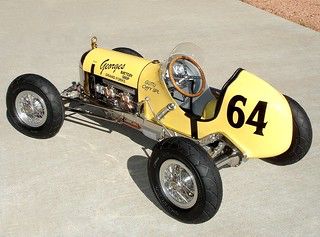 Guttu Offy Special, 1/4-Scale Model Race Car by Ron Guttu,… | Flickr Soap Box Cars, Tether Car, Modern Birdhouses, Leaf Spring Suspension, Go Kart Plans, Toy Race Cars, Racing Car Model, Ford Model A, Old Race Cars