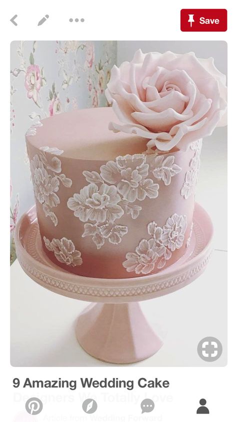 Decorating ideas Tort Special, Brush Embroidery Cake, Mini Torte, Lace Wedding Cake, Amazing Wedding Cakes, Cool Wedding Cakes, Elegant Wedding Cakes, Painted Cakes, Elegant Cakes