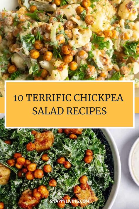 Salad Ideas With Chickpeas, Chickpea Lettuce Salad, 5 Ingredient Salad, Chickpea Mediterranean Salad, Salad Recipes Chickpeas, Chickpea Recipes Salad, Chickpea Salad Recipes Healthy, Crispy Chickpea Salad, Salad Fixings