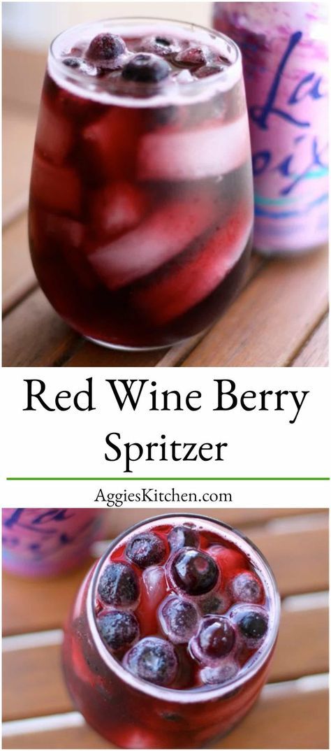 Red Wine Spritzer, Red Wine Cocktails, Red Wine Drinks, Spritzer Recipes, Wine Spritzer, Red Wine Vinaigrette, Mousse Dessert, Breakfast And Brunch, Red Wines