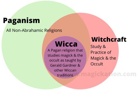 What’s the difference between Wicca, Witchcraft, & Paganism? – Magickation Types Of Paganism, What Is Wicca, Wicca Knowledge, Old Witchcraft, What Is Paganism, Crystal Shopping, Beginner Witchcraft, Pagan Life, Types Of Witchcraft