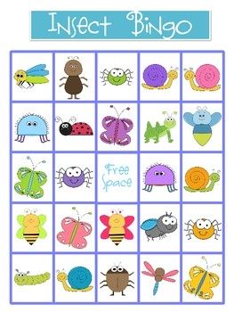 Printable+Insect+Bingo+Game Preschool Bugs, Insect Unit, Preschool Boards, Insects Preschool, Bugs Preschool, Insect Activities, Spring Classroom, Insects Theme, Classroom Activity