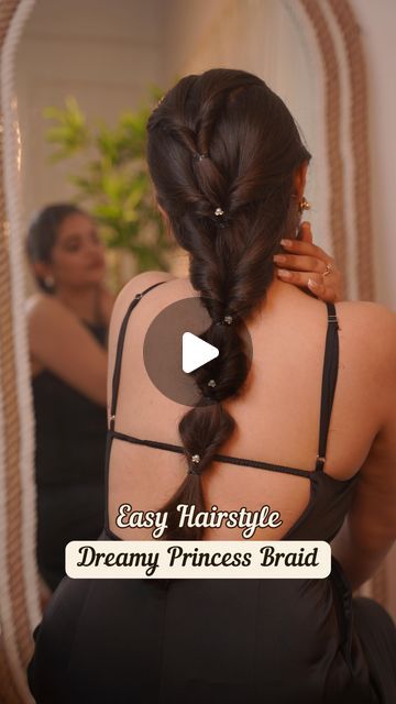 Easy Indian Wedding Hairstyles, Open Hairstyles Indian Wedding, Pearl Clips, Princess Braid, Very Easy Hairstyles, Hair Stayl, Beauty Hacks Skincare, Diy Wedding Backdrop, Indian Look