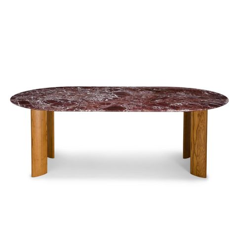 Red marble table, white legs - Carlotta Alta - The Socialite Family Table White Legs, 8 Seater Dining Table, Room Focal Point, Socialite Family, Red Marble, Dining Table Legs, Dining Table Marble, Marble Table, Ash Wood