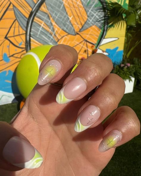 current obsessions: cute outfits + press-on nails with designs, obvi ✨🎀💅⁠ ⁠ @themodernartista wearing Key Lime + Glam Kit 🛍️ Tennis Nails Designs, Tennis Nails, Key Lime, Simple Nails, Press On Nails, Nail Inspo, Tennis, Nail Designs, Cute Outfits