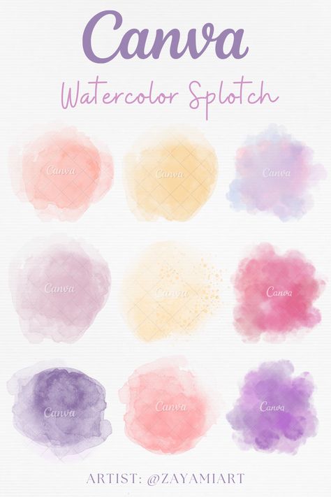 Watercolor Splotch shadowelement 1492 Canva Watercolor Elements, Watercolor Graphic Design, Canva Codes, Bubble Letter Fonts, خريطة ذهنية, Font Bubble, Gfx Design, Keyword Elements Canva, Instagram Font