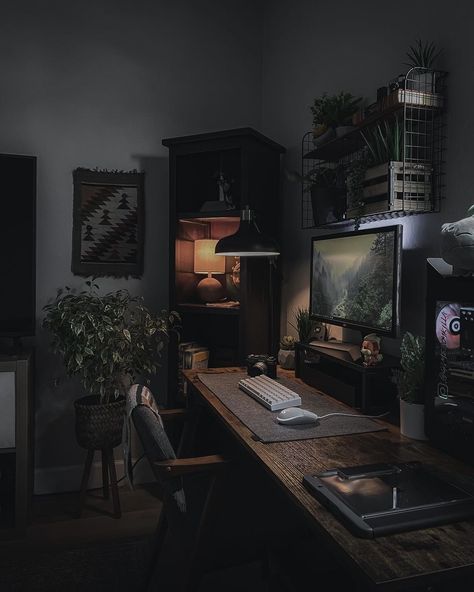 Computer Desk Setup, Home Studio Setup, Aesthetic Desk, Bedroom Setup, Gaming Room Setup, Creative Lifestyle, Room Goals, Gamer Room, Studio Setup