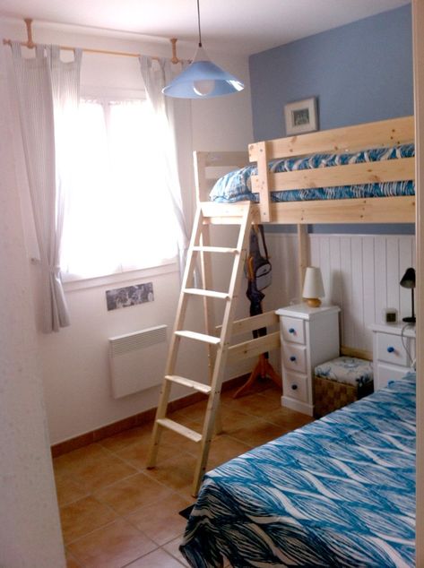 Ikea Mydal Bunk Bed Hack, Ikea Bunk Bed Hack, Ikea Kids Bed, Bunk Bed Hacks, Ikea Mydal, Ikea Bunk Bed, Hackers Ikea, Childrens Bedding, Bunk Bed Safety