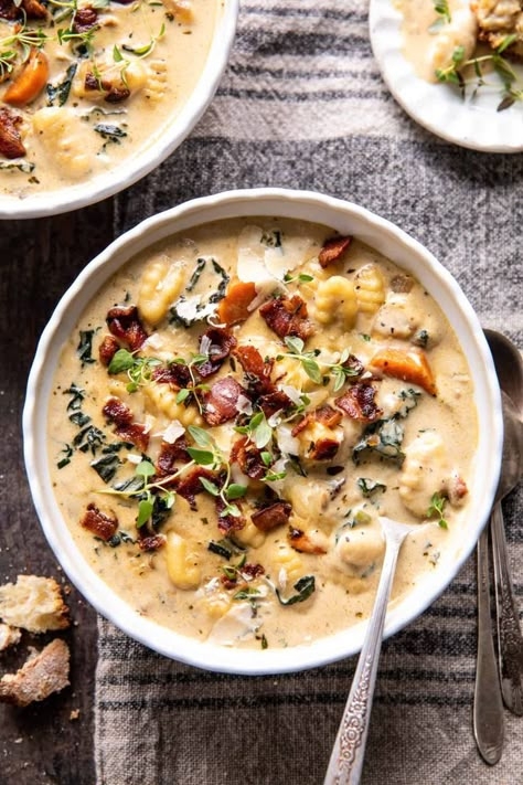 Winter Entrees, Creamy Gnocchi Soup, Creamy Gnocchi, Autumn Soup, Half Baked Harvest Recipes, 2023 Recipes, Gnocchi Soup, Meatless Dinner, Harvest Recipes