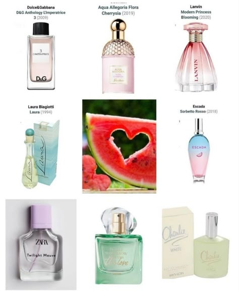 Watermelon🍉 Perfumes❣️ Zara Twilight Mauve, Strawberry Perfume, Princess Perfume, Koleksi Makeup, Designer Perfumes, Charlie White, Fragrances Perfume Woman, Makeup Accesories, Perfume Collection Fragrance