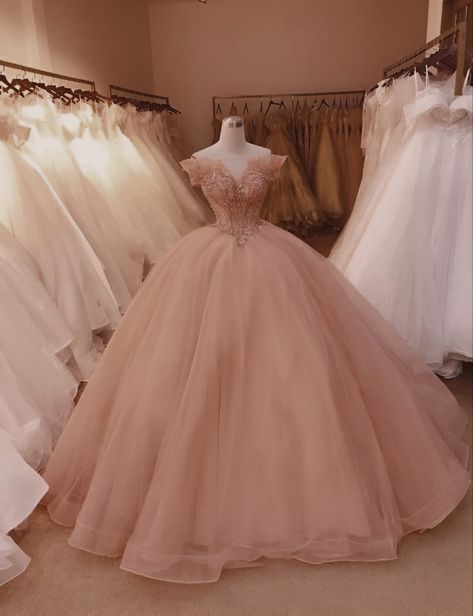 Gown For Debut, Pink Sweet 16 Dress, Prom Dress Off The Shoulder, Xv Dresses, Debut Gowns, Quinceanera Themes Dresses, Sweet Sixteen Dresses, 15 Dresses Quinceanera, Pink Ball Gown