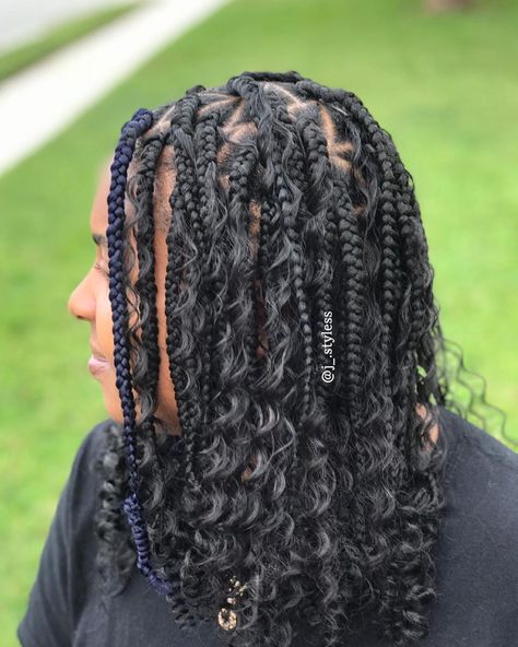 Jen!👸🏾 on Instagram: “Shoulder-Length Goddess Braids😍👸🏾 . . . @j_.styless @j_.styless @j_.styless . . . . . . . . #goddessbraids #triangleparts #braids…” Braids Hairstyles Shoulder Length, Short Goddess Braids Shoulder Length, Shoulder Length Goddess Braids, Shoulder Length Knotless Box Braids, Bob Length Knotless Braids, Bohemian Goddess Braids, Goddess Braids Natural Hair, Triangle Part Braids, Goddess Knotless Braids