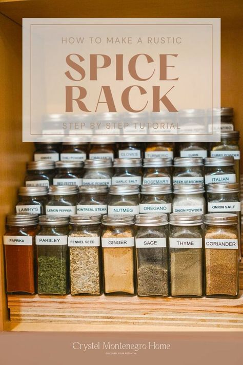 Revolutionize your spice storage game with our latest DIY tutorial! From planning to assembly, discover the art of creating a tiered spice organizer that saves space and brings order to your kitchen. Let the organization begin! Tiered Spice Rack, Diy Spice Storage, Kitchen Hacks Diy, Clever Kitchen Hacks, Diy Spice Rack, Spice Organizer, Outdoor Planter Boxes, Diy Kitchen Projects, Wooden Spice Rack