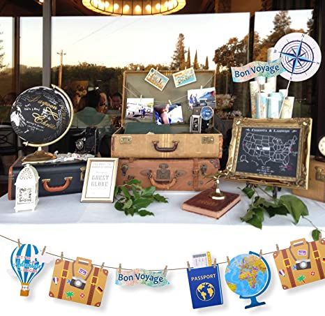 Amazon.com: Let the Adventure Begin Centerpieces Travel Themed Centerpieces Sticks Adventure Awaits Bon Voyage Farewell World Map Retirement Graduation Party Photo Booth Props Set of 21 : Toys & Games Graduation Party Photo Booth Props, Graduation Party Photo Booth, Themed Centerpieces, Travel Bridal Showers, Bon Voyage Party, Party Photo Booth Props, Travel Party Theme, Adventure Party, Graduation Party Themes