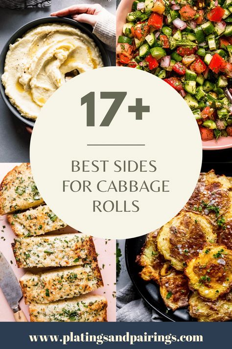 Wondering what to serve with cabbage rolls? I’ve got you covered with this handy guide. These 17+ EASY sides will pair perfectly. Sides For Cabbage Rolls, Side Dish For Cabbage Rolls, Cabbage Roll Side Dishes, What To Serve With Cabbage Rolls, German Cabbage Rolls, Alfredo With Sausage, Homemade Garlic Bread Recipe, Lazy Cabbage Rolls, Cabbage Side Dish