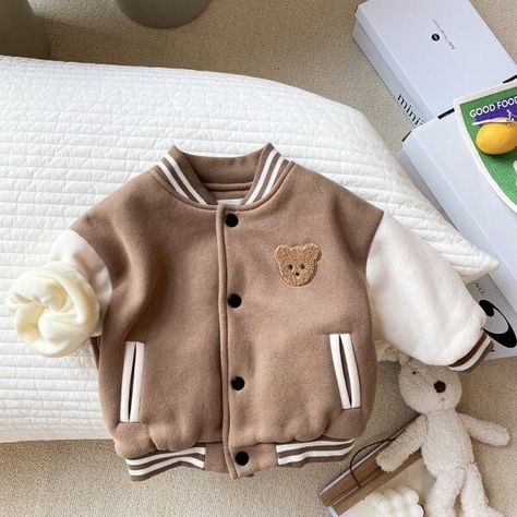 US $12.44 53％ Off | Toddler Infant Baby Boys Girls Clothes Cute Fleece Winter Warm Baby Jacket Casual Baseball Uniform Outerwear Kids Coat Toddler Outerwear, Baby Mode, Toddler Jacket, Boys And Girls Clothes, Baby Jacket, Layering Outfits, Kids Outerwear, Kids Coats, Baby Warmer