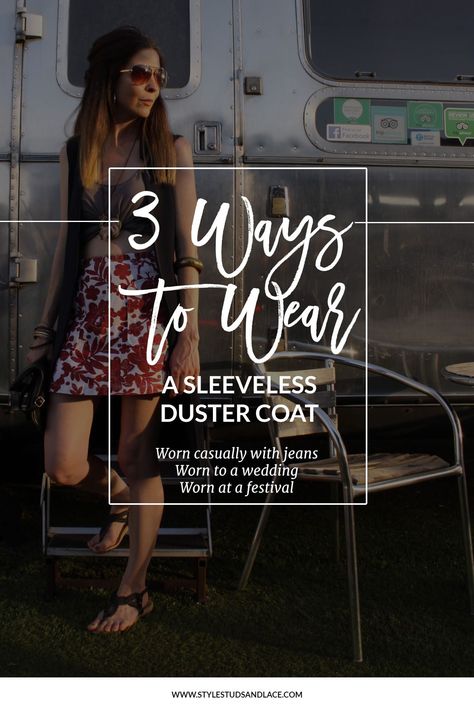 How To Wear A Duster Outfits, Duster Vest Outfits, Duster Cardigan Outfit, Cardigan Outfit Summer, Duster Outfit, Sleeveless Duster, 3 Ways To Wear, Sleeveless Coat, Cardigan Outfit