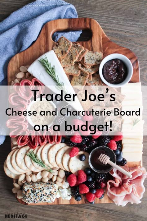 This Trader Joe's Cheese and Charcuterie board not only looks good but was created on a budget. I know that creating a really pretty charcuterie boards can be expensive. While this one certainly isn't cheap, it also doesn't break the bank. Head to the post to see the total cost of this cheese board as well as ways you can save money when shopping for it. Cheap Cheese Board, Trader Joe’s Charcuterie Christmas, Cheese Board Trader Joe’s, Rustic Cheese Board, Charcuterie Board From Trader Joe’s, Soft Cheese Board, Easy Charcuterie Board Trader Joes, Trader Joes Charcuterie Board $25, Easy Cheap Charcuterie Board