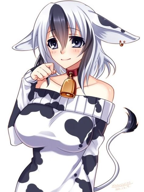 Alakazam Pokemon, Female Cow, Female Monster, Monster Girl Encyclopedia, Cow Ears, Monster Musume, Cow Girl, Animal Ears, Monster Girl