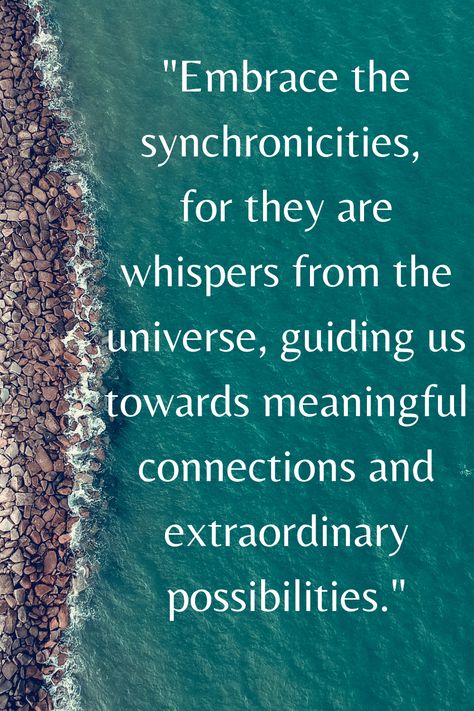 Synchronicities are meaningful coincidences to reveal the interconnectedness of the universe. #Synchronicities #DivineSigns #Interconnectedness #Destiny #MagicalEncounters #Angels Quotes About Synchronicity, Coincidences Quotes, Synchronicity Meaning, Healing Justice, Coincidence Quotes, Synchronicity Quotes, Amazing Affirmations, Warrior Monk, Positive Daily Quotes