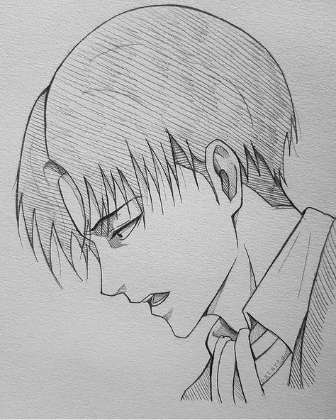 Levi Ackerman Drawing, Anime Drawings For Beginners, Anime Face Drawing, Pencil Sketches Easy, Anime Drawing Sketches, Naruto Sketch Drawing, Naruto Sketch, Best Anime Drawings, Pet Dragon