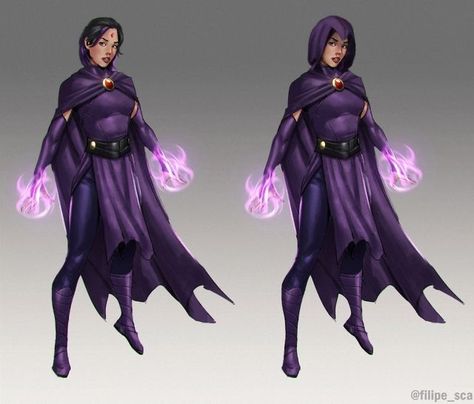 Raven Concept Art Dc, Raven Concept Art, Raven Redesign, Blue Kingdom, Magic Aesthetics, Dc Raven, Raven Outfits, Dc Heroines, Superhero Outfits