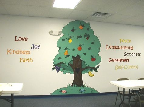 Preschool Coordinator, Christian Murals, Sunday School Room Ideas, School Room Ideas, Orange Curriculum, Childrens Ministry Room, Farm Vbs, Church Mural, Corridor Ideas